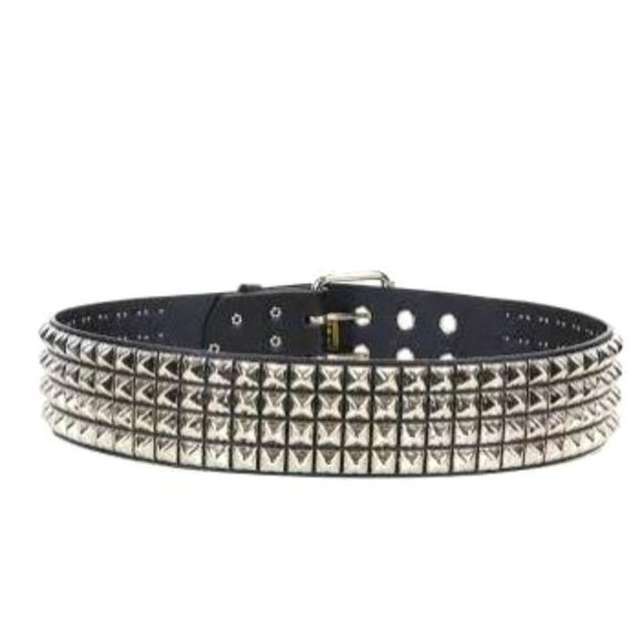 4 ROW Unisex Pyramid Studded Belt main image 5